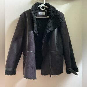 Calvin Klein Faux fur Lined Girls Black Jacket XL